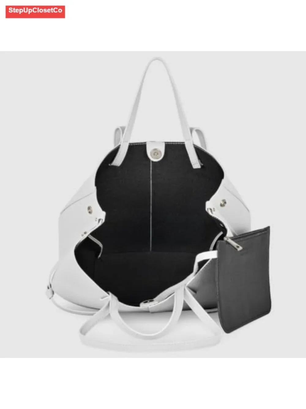 Genuine Italian Leather Tote Bag for Women Shoulder Handbag Structured
